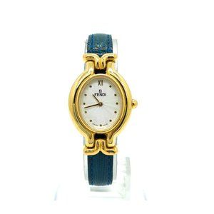 Fendi Watch 640L change belt 24mm Women's Silver X Dark Blue, Red and Brown
